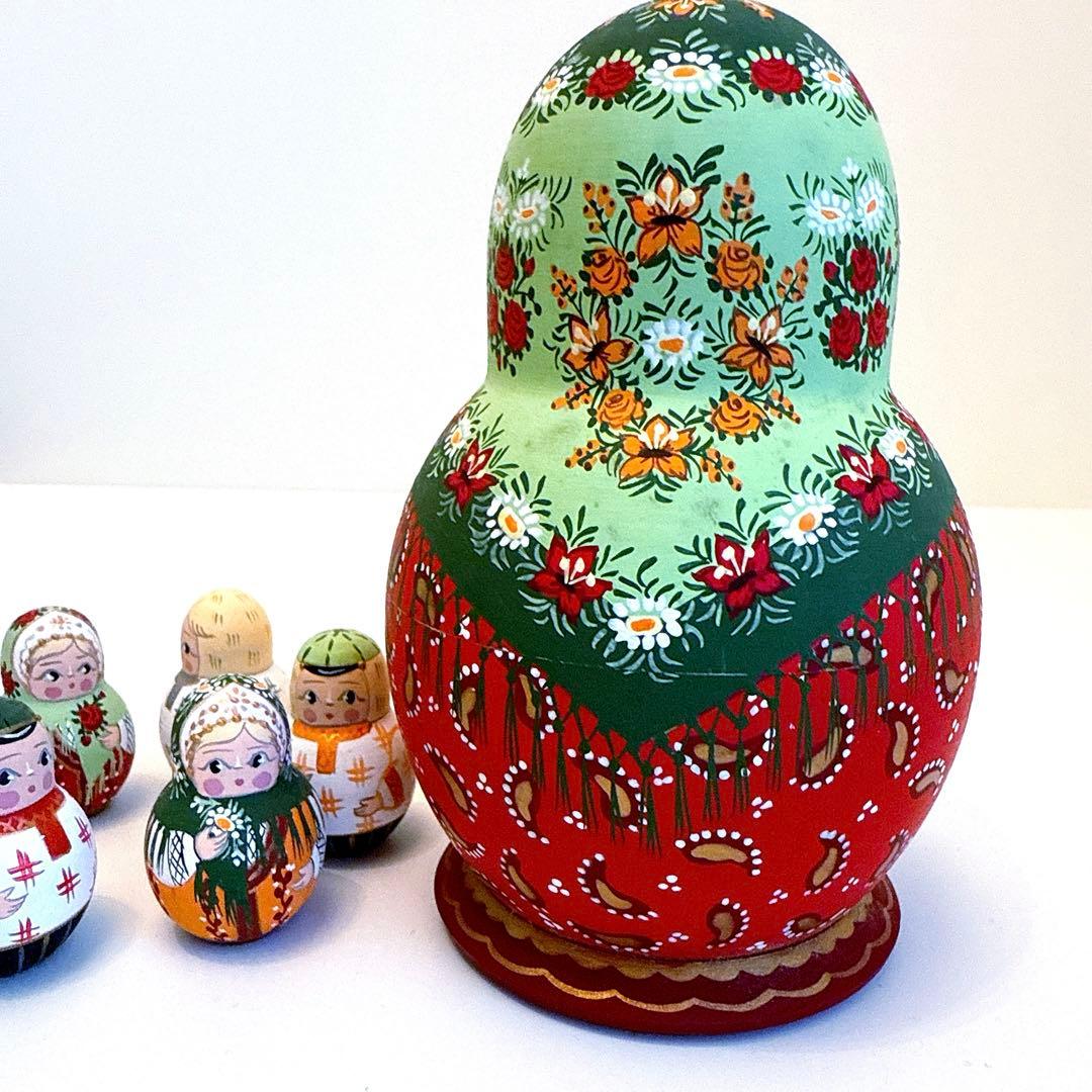 オリガ・ミッチナ作　ダルマ型 マトリョーシカ　6ピース　３人の子供