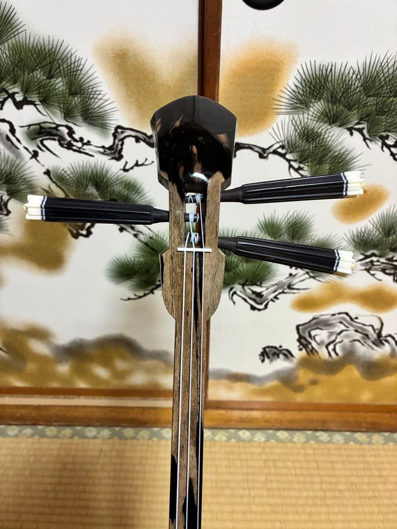 沖縄三線　本島産クルチ(黒木) ユナー！与那城型　本皮一枚張り