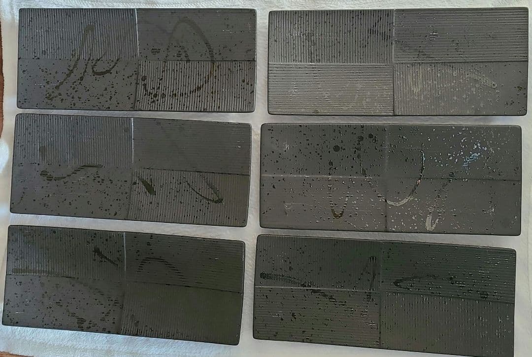 黒墨こぼし角皿