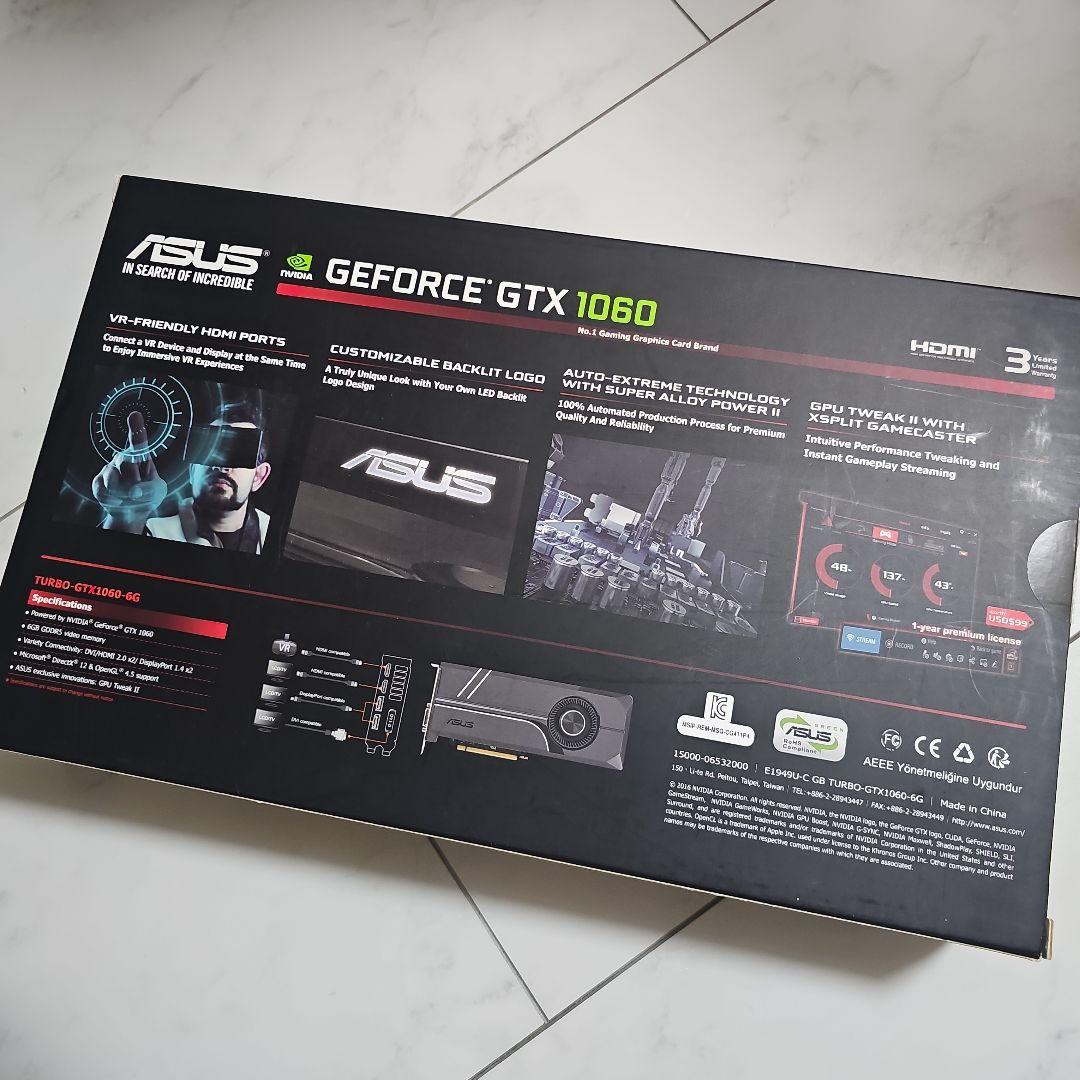ASUS GTX1060 6GB グラフィックボード 動作確認済み