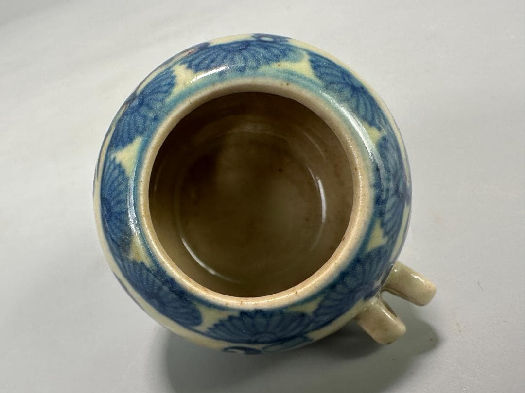 UM20-2U中国美術　景徳鎮窯　青花龍文　人物画　鳥食罐小壺　唐物　3点まとめ