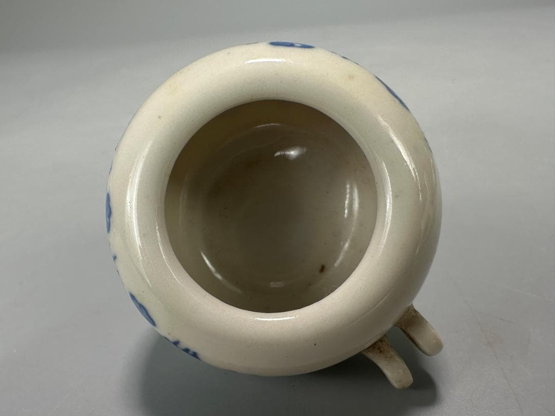 UM20-2U中国美術　景徳鎮窯　青花龍文　人物画　鳥食罐小壺　唐物　3点まとめ