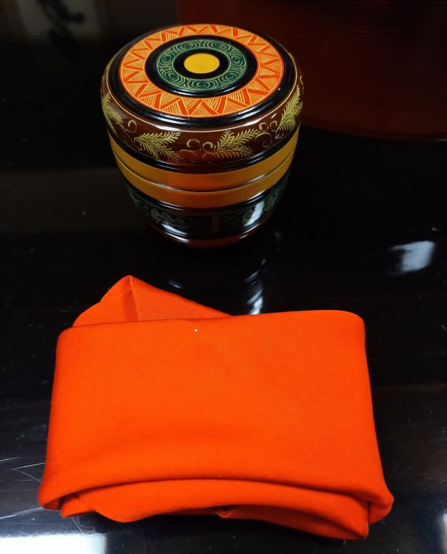 茶道具お点前　茶櫃・棗・古袱紗