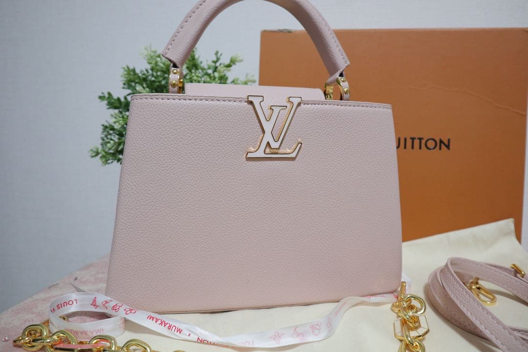 ノベルティ ピンク レザー 2way ハンドバッグ