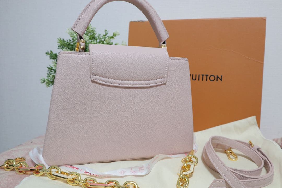 ノベルティ ピンク レザー 2way ハンドバッグ