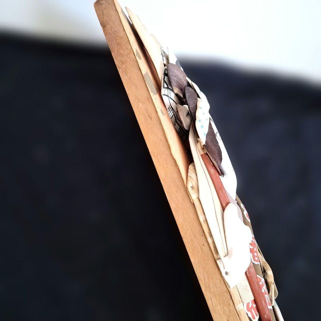 【伝統工芸】大型 押し絵羽子板 高さ55cm 歌舞伎 火消し 縁起物 置物