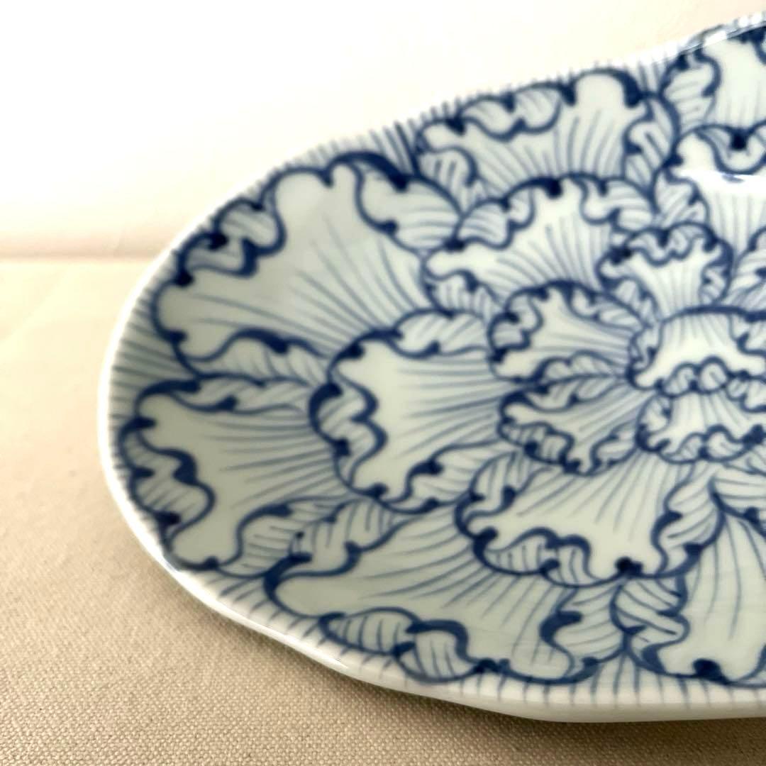 M831 ○有田焼　そうた窯　オーバル皿【未使用】　美しい