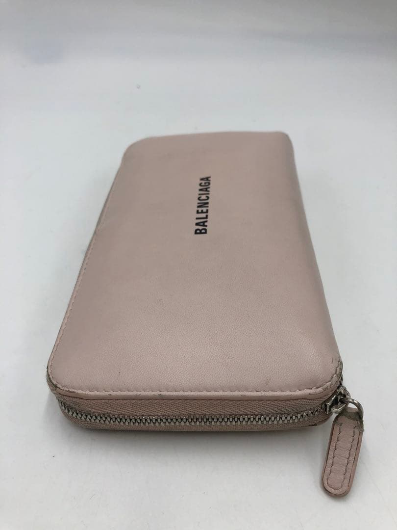 BALENCIAGA ピンクレザー　長財布　レディース　ジッパー式