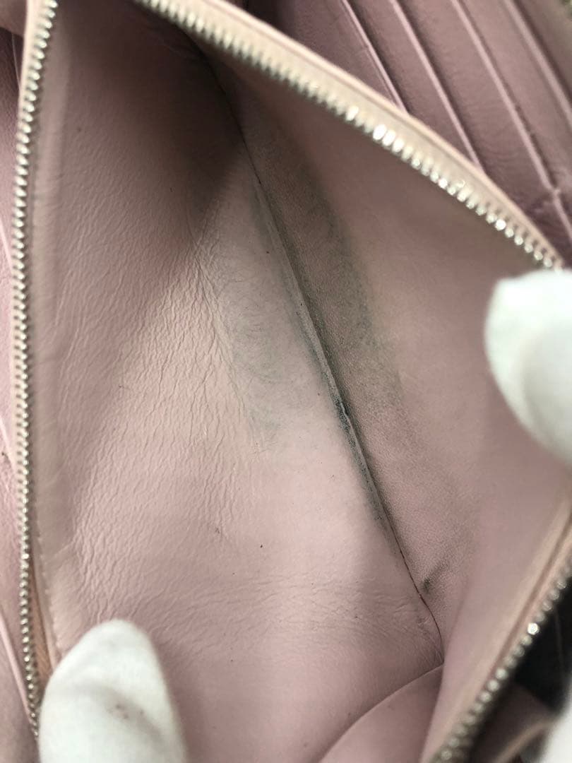 BALENCIAGA ピンクレザー　長財布　レディース　ジッパー式