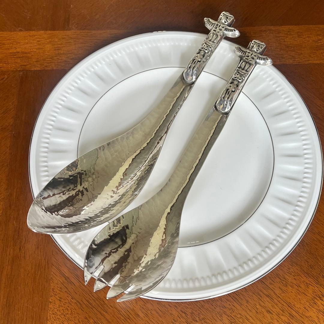 【希少品】カナダJefferies & Co★トーテムモチーフ★サービングセット