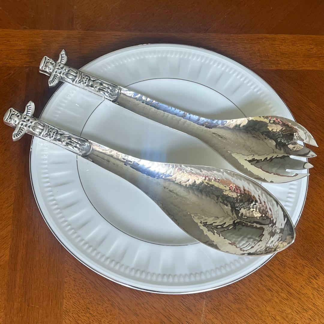 【希少品】カナダJefferies & Co★トーテムモチーフ★サービングセット