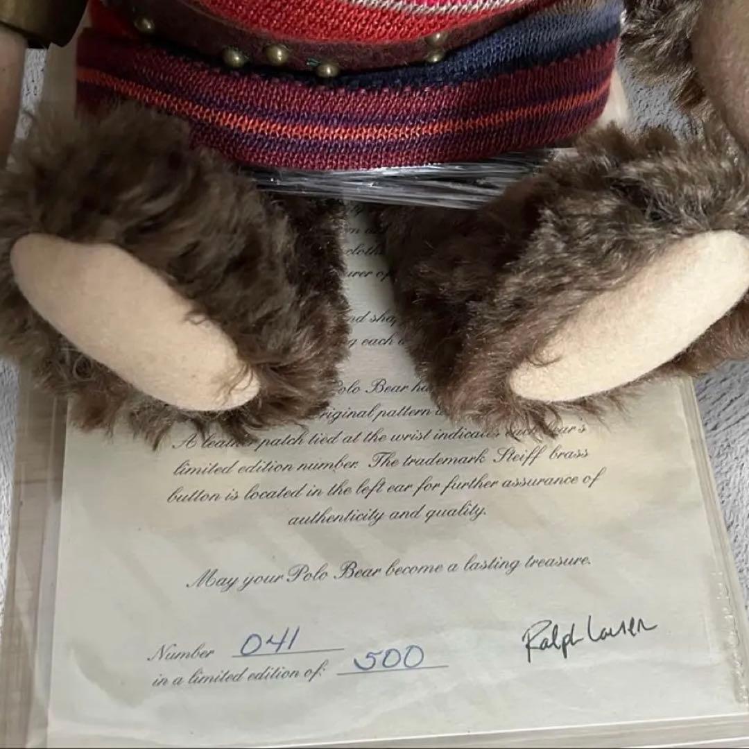 L*様 新品 Steiff ラルフローレン ポロベア Safarigirl B