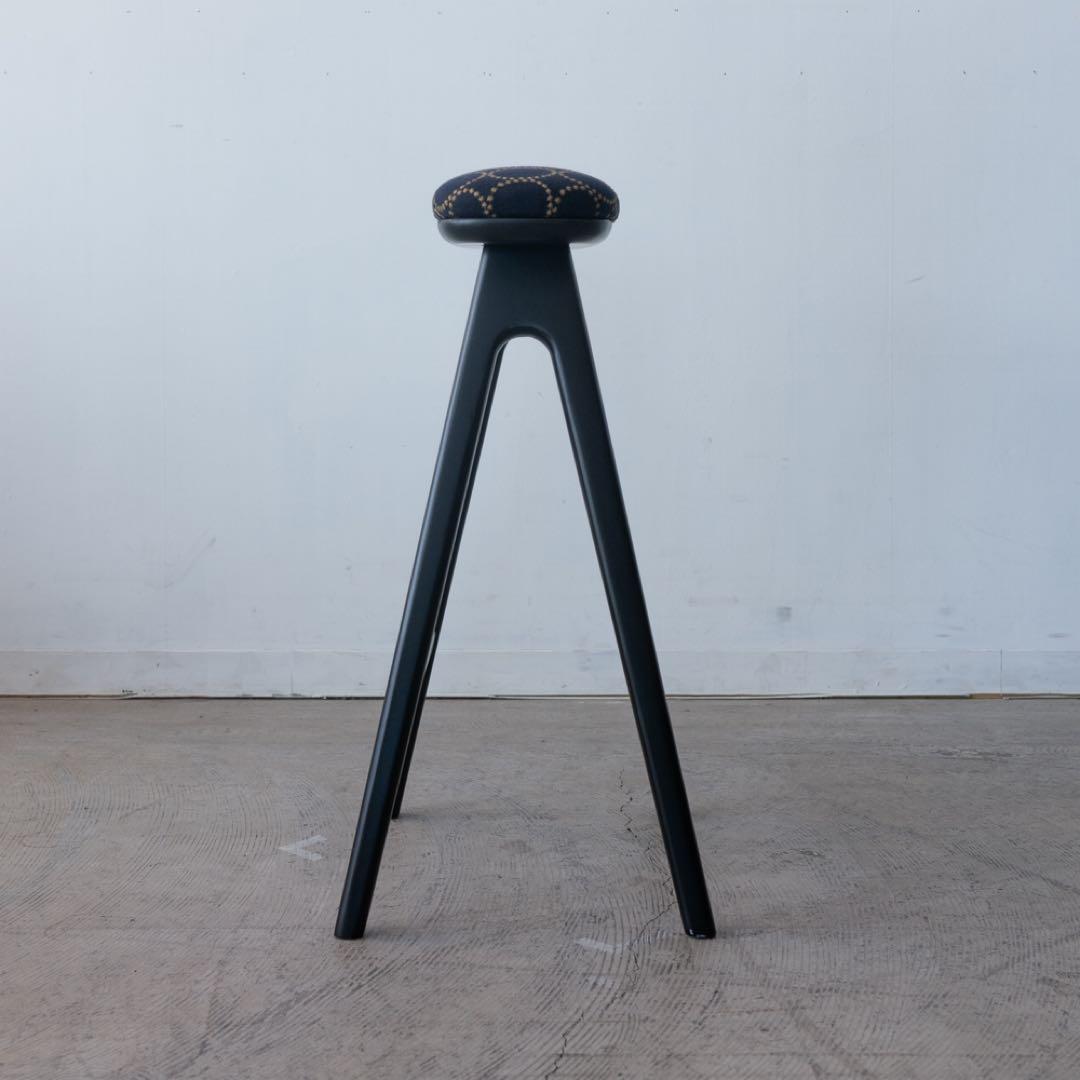 キッチンスツールBK H630＋ミナ ペルホネン　タンバリン