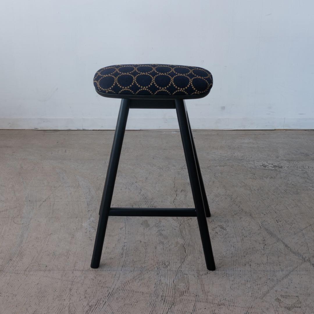 キッチンスツールBK H630＋ミナ ペルホネン　タンバリン