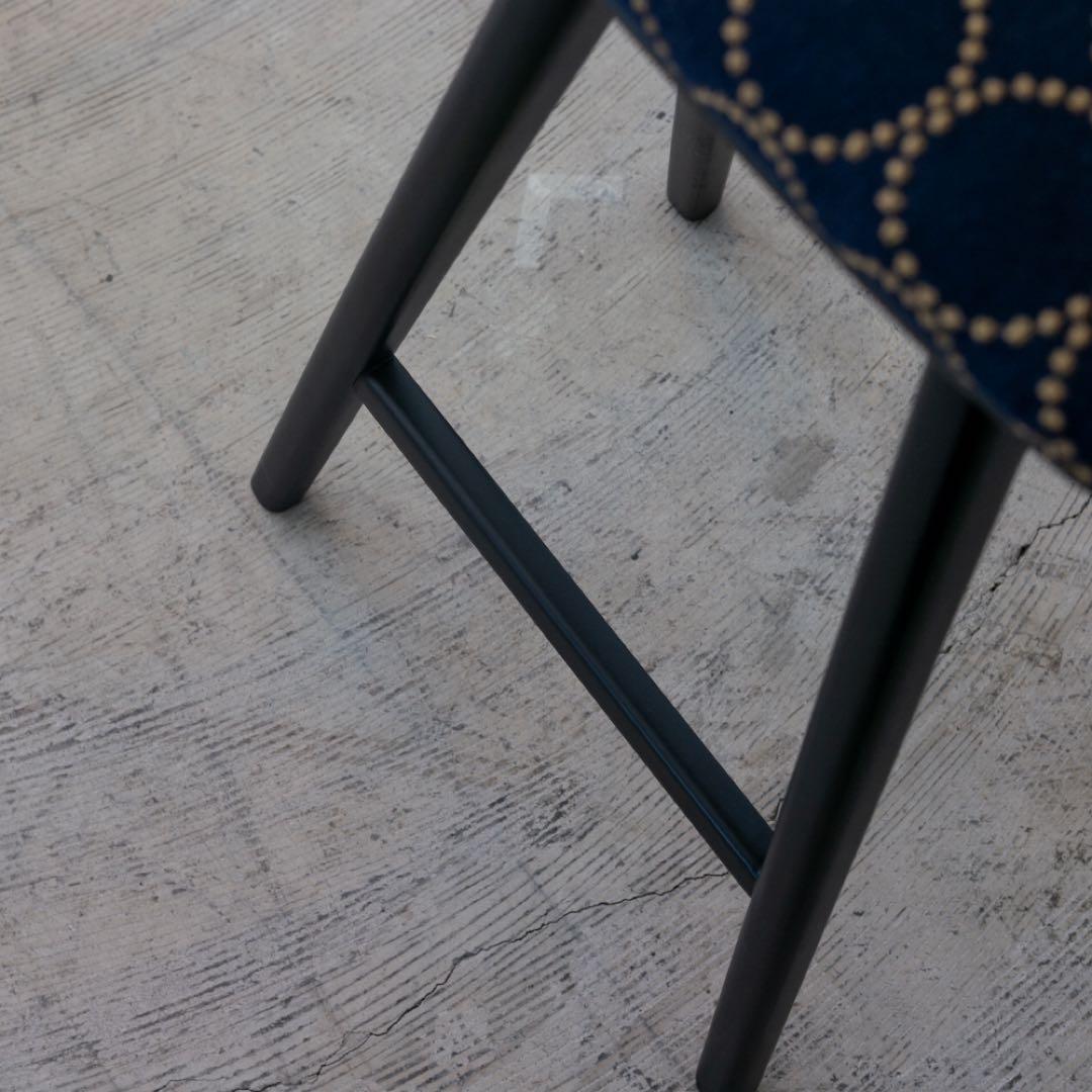 キッチンスツールBK H630＋ミナ ペルホネン　タンバリン