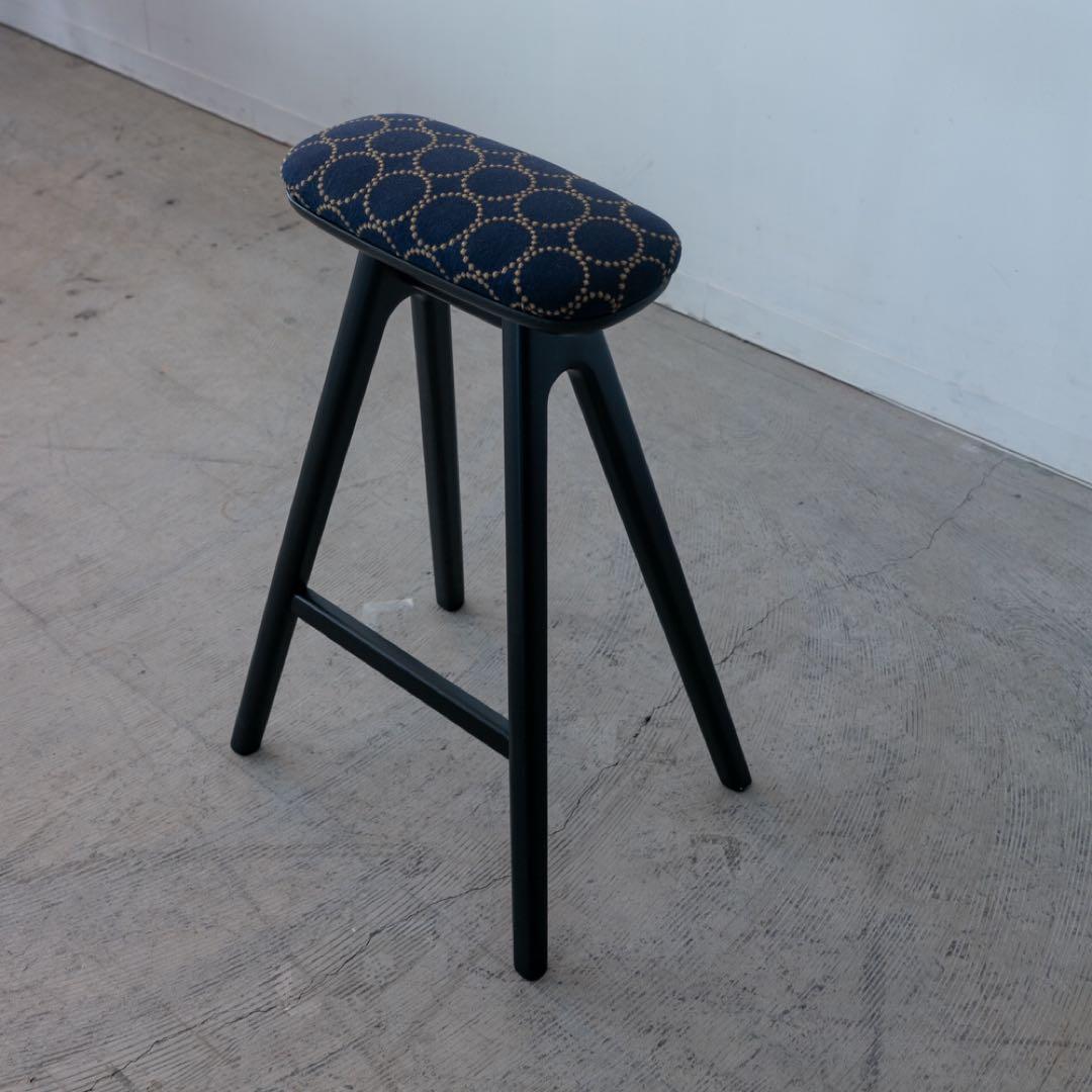 キッチンスツールBK H630＋ミナ ペルホネン　タンバリン