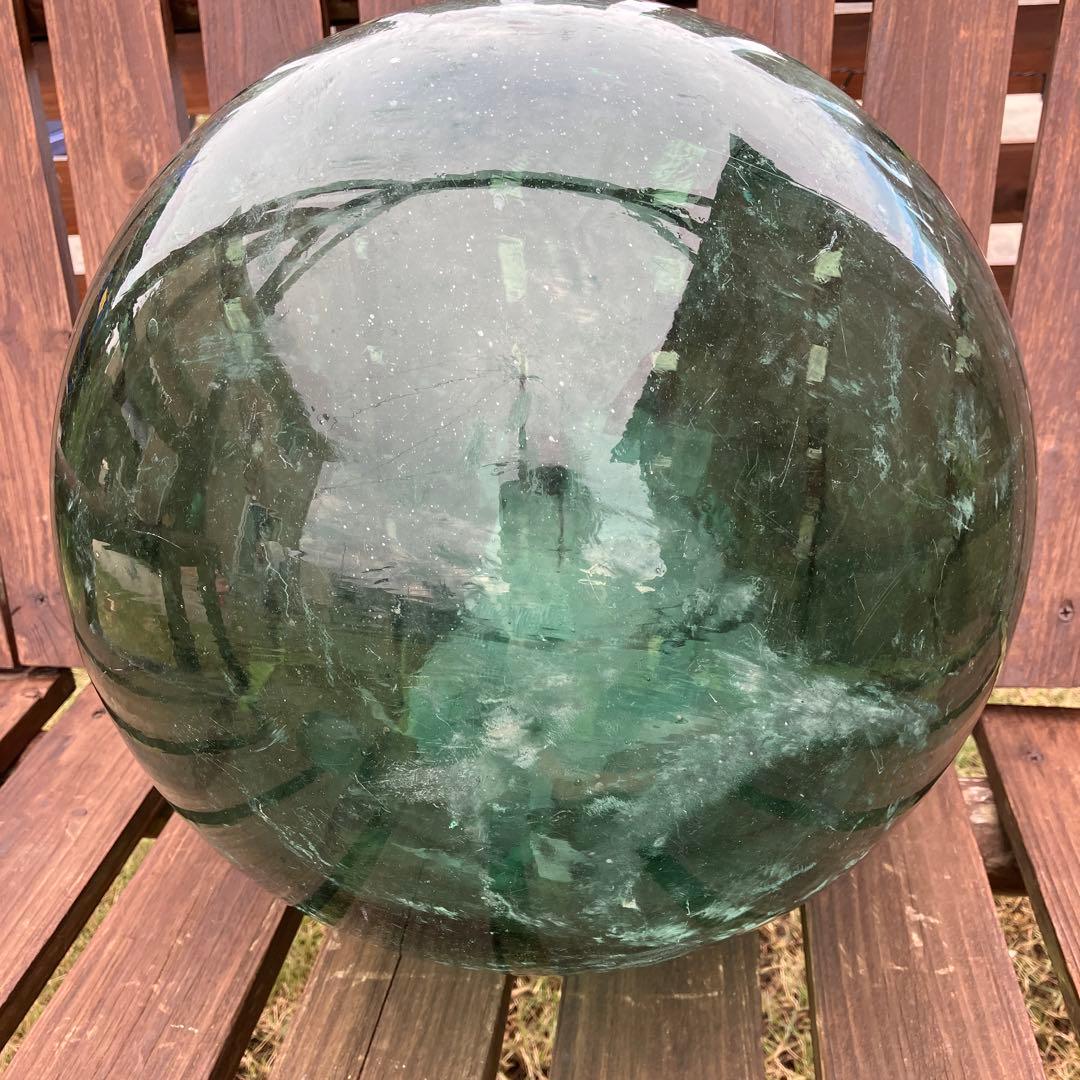 【北の刻印あり】高さ約35cm 円周約113cm ガラス玉　浮き玉