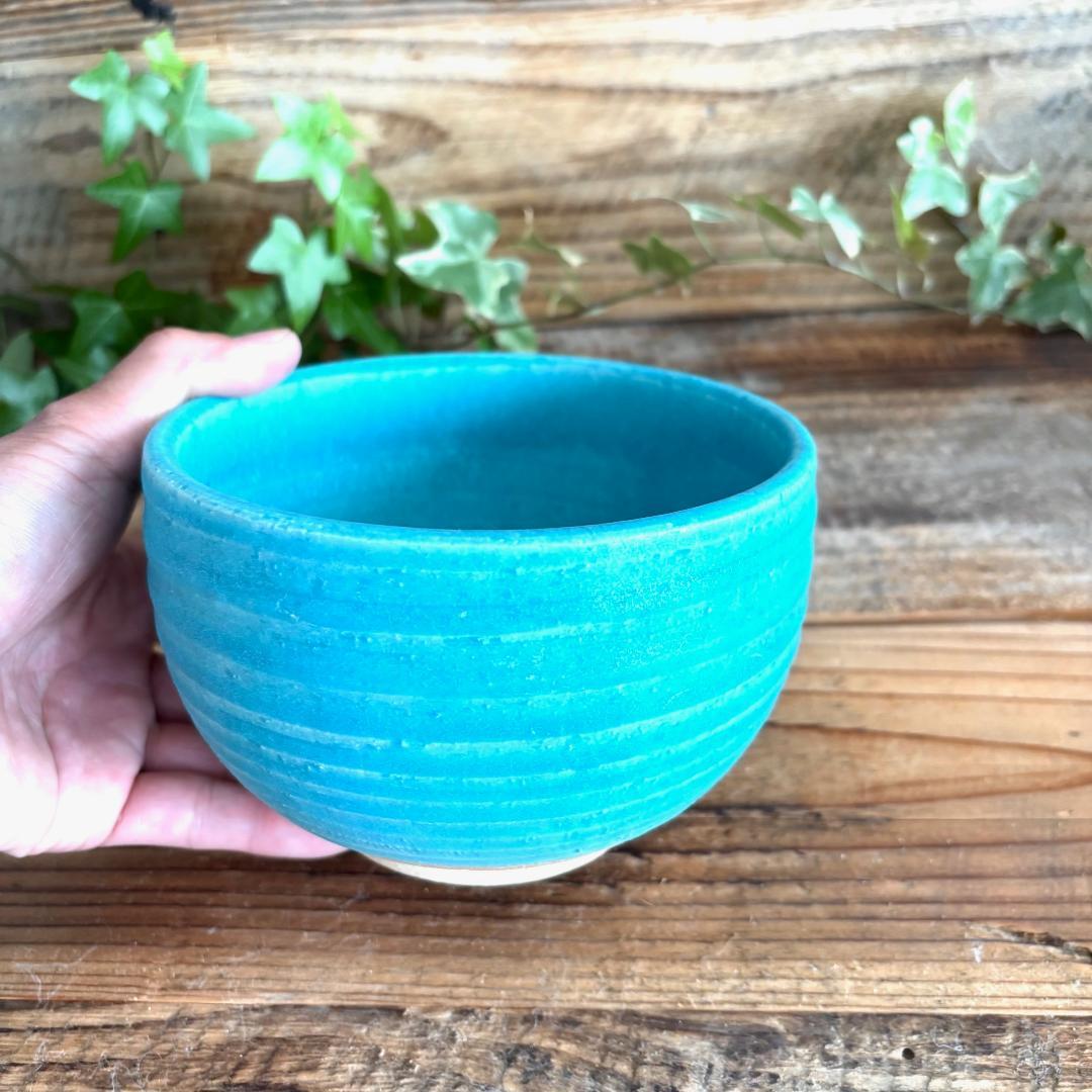 小丼 どんぶり 丼トルコブルーマット ターコイズ 2個セット 美濃焼