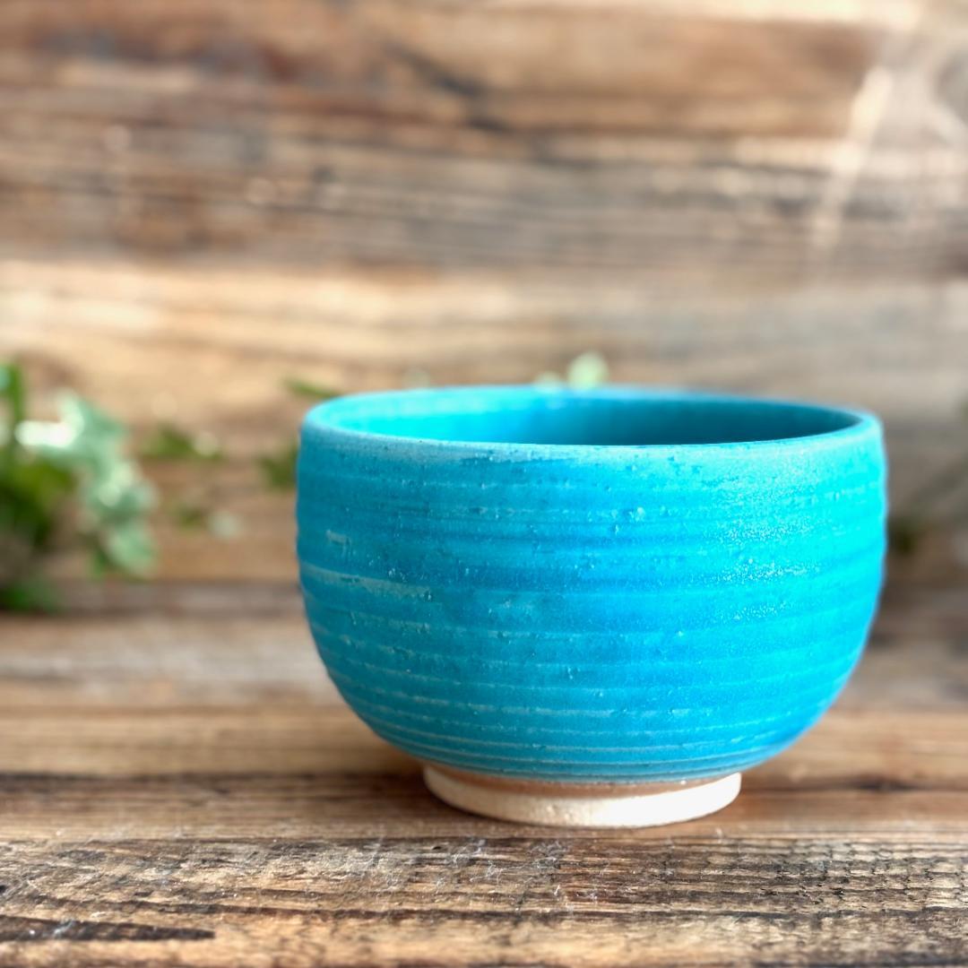 小丼 どんぶり 丼トルコブルーマット ターコイズ 2個セット 美濃焼