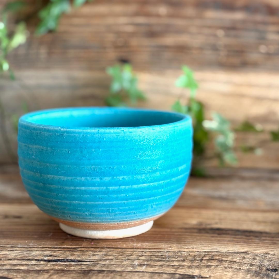小丼 どんぶり 丼トルコブルーマット ターコイズ 2個セット 美濃焼