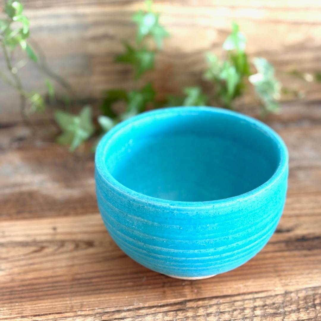 小丼 どんぶり 丼トルコブルーマット ターコイズ 2個セット 美濃焼