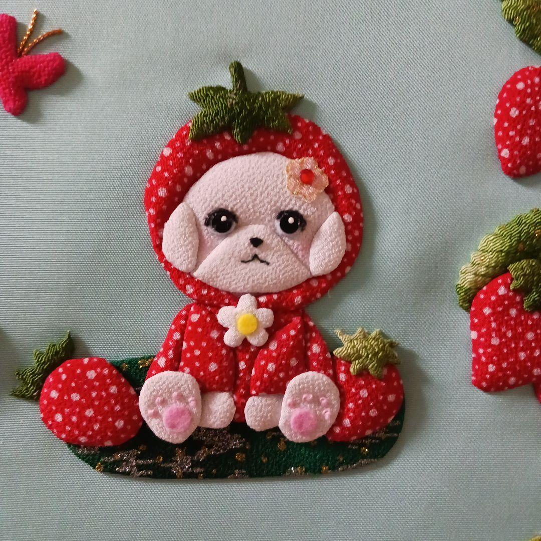 《いっちゃん様ご予約》★いちごちゃんといちごの精のタペストリー★ちりめん細工