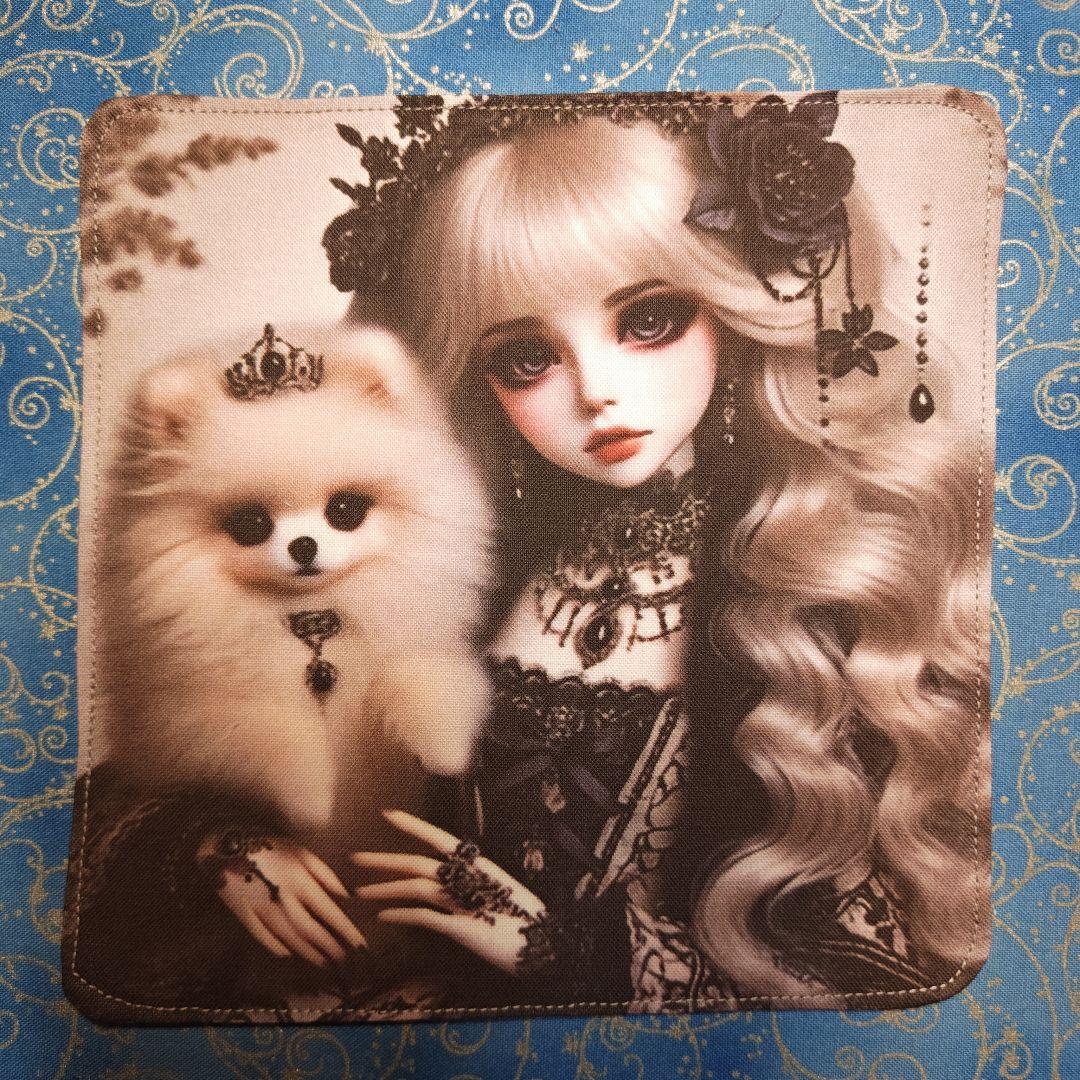 yourelia　 4重ハンカチ　ポメラニアンちゃん柄　18枚