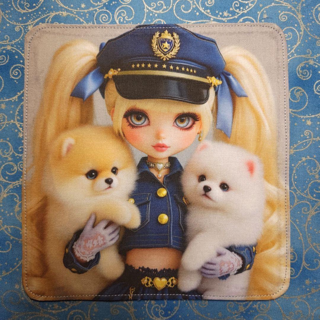 yourelia　 4重ハンカチ　ポメラニアンちゃん柄　18枚