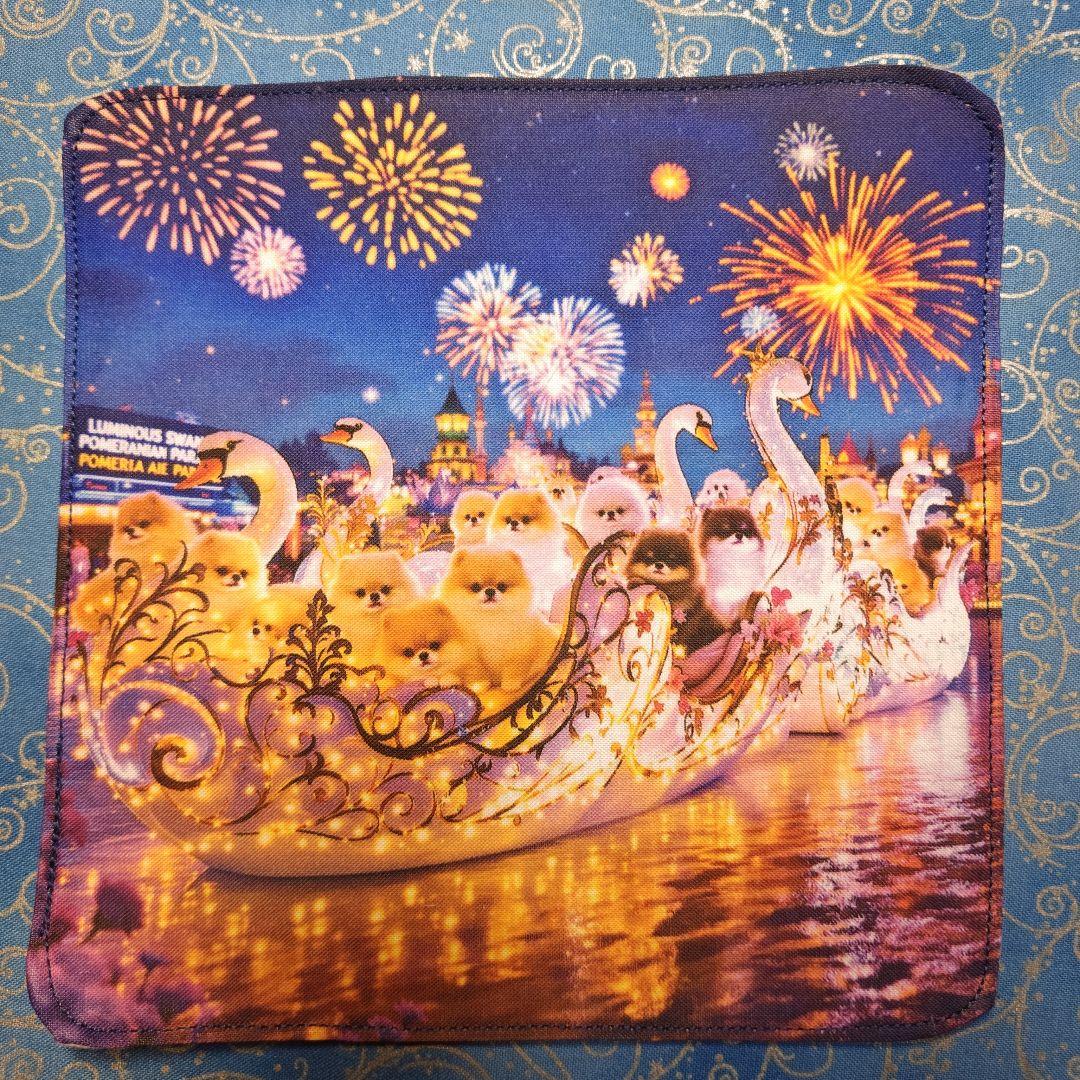 yourelia　 4重ハンカチ　ポメラニアンちゃん柄　18枚