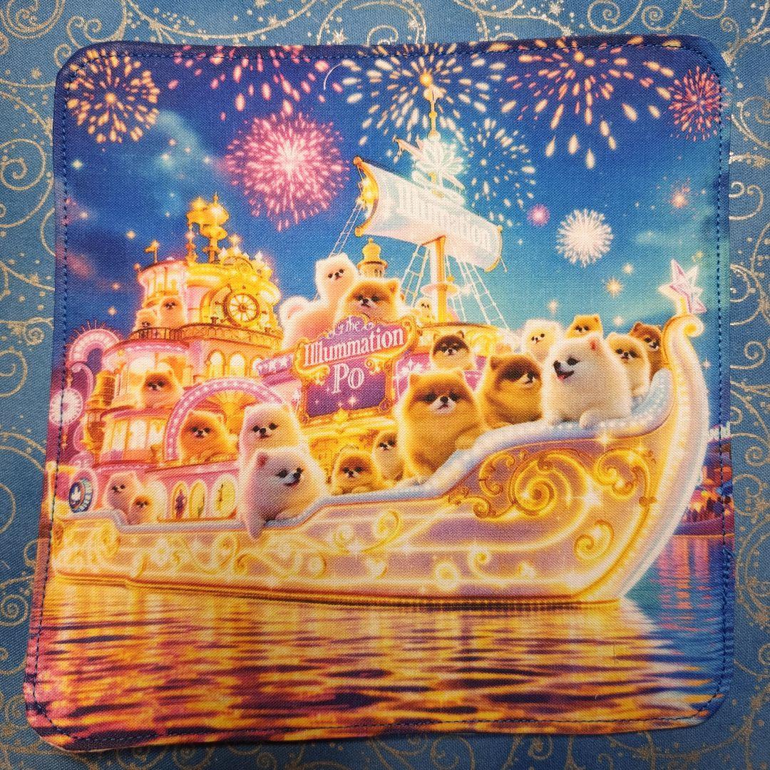 yourelia　 4重ハンカチ　ポメラニアンちゃん柄　18枚