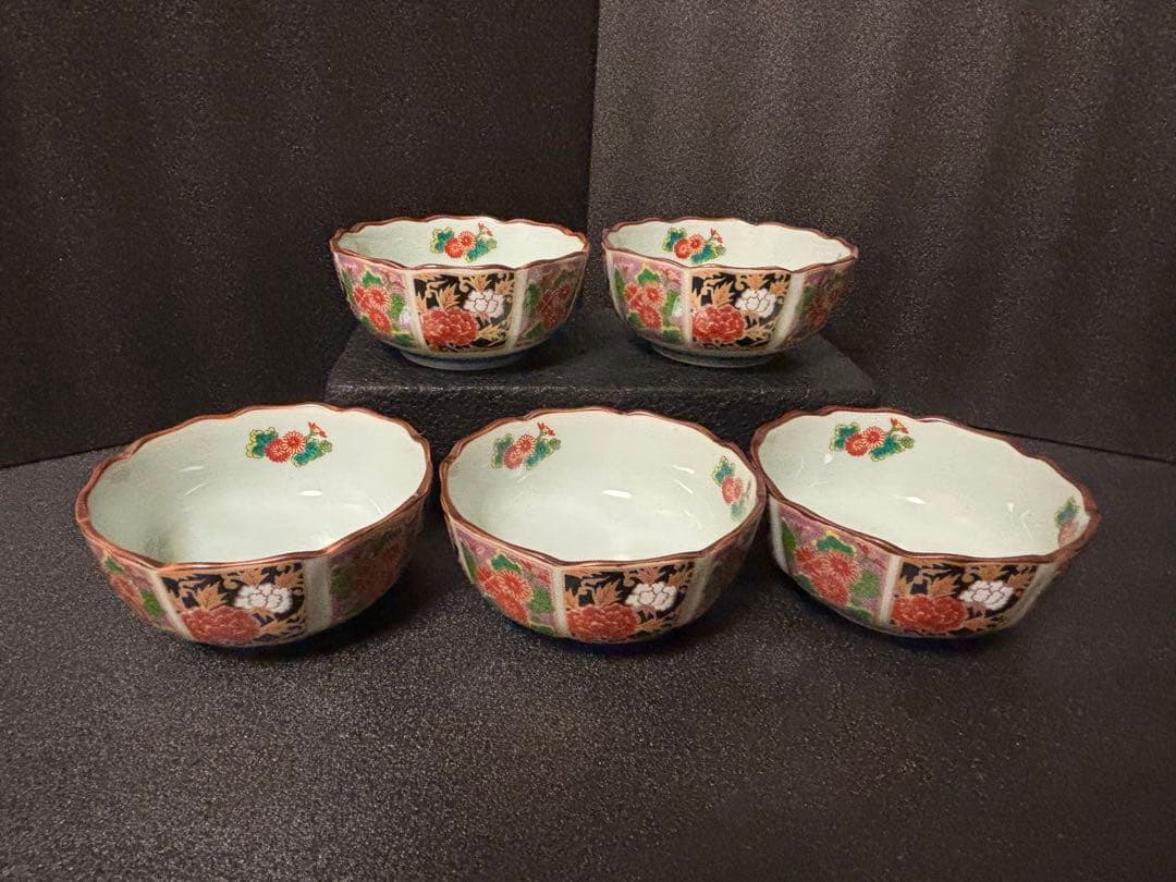 おまとめ　Kako Ka専用　仁祥窯　小皿　小鉢　金彩古伊万里　花文様　輪花皿