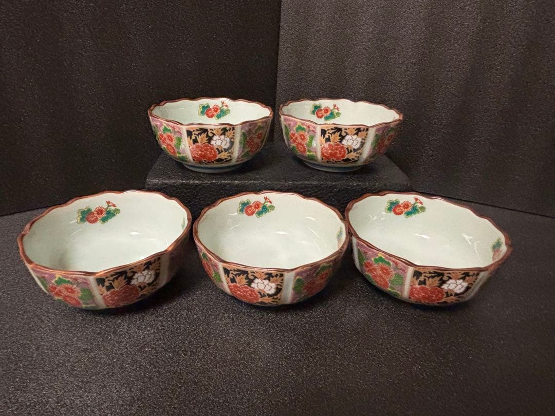 おまとめ　Kako Ka専用　仁祥窯　小皿　小鉢　金彩古伊万里　花文様　輪花皿