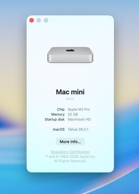 Macデスクトップ *Mac mini*M2 PRO*32GB*512GB*****