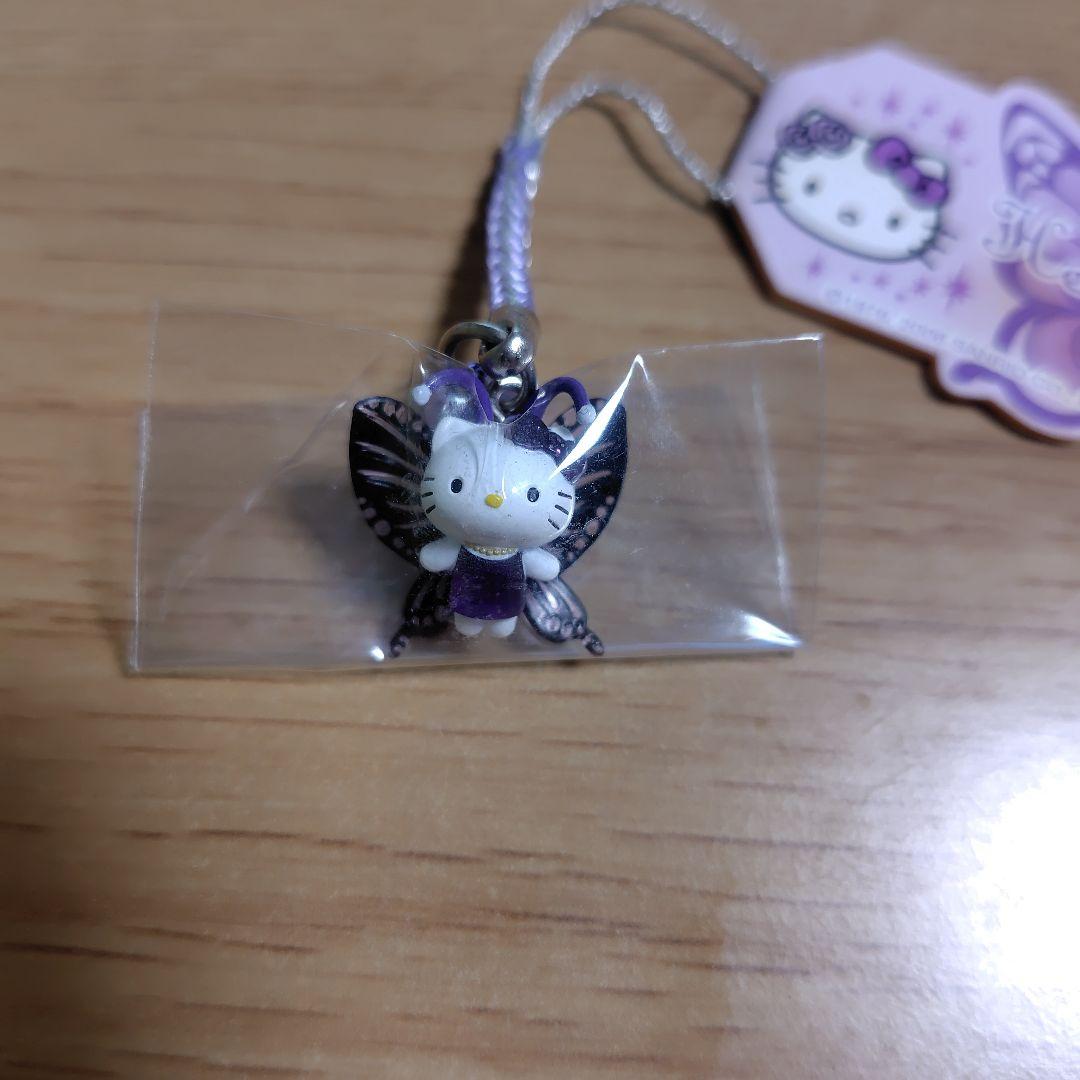 キティちゃん　限定　ストラップ　蝶々