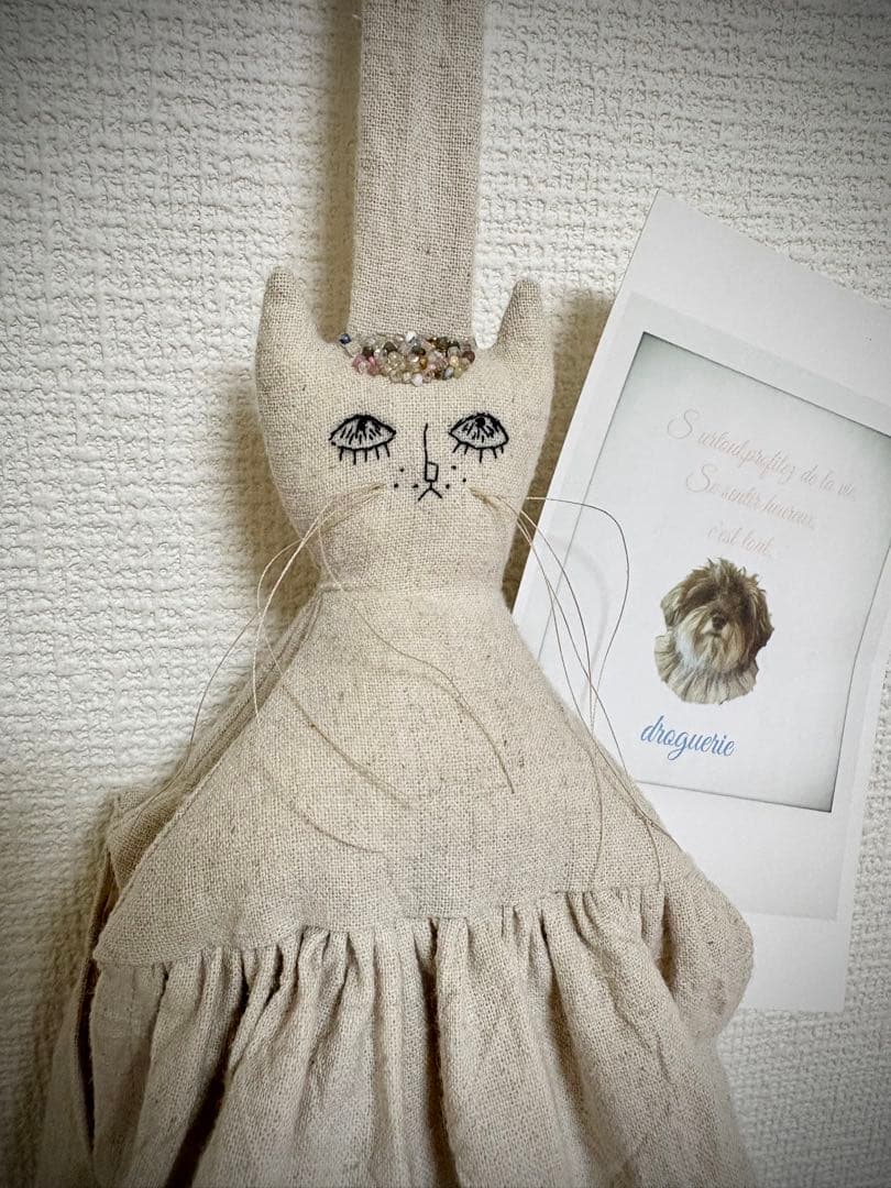 テディベア　作家　droguerie 様 dosha bag　ネコ