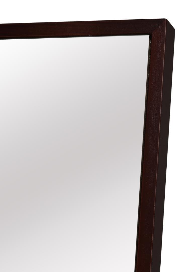 324　細枠スタンドミラー 幅32cm◇国産の木目が美しい全身鏡