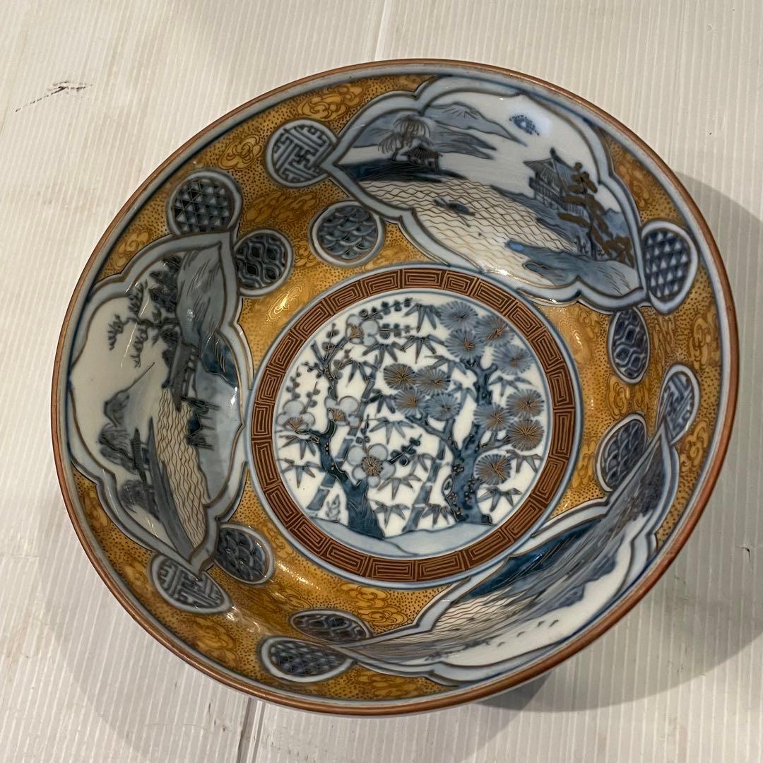 九谷焼　御茶碗　どんぶり　３点セット　大中小　和柄　陶器　日用品