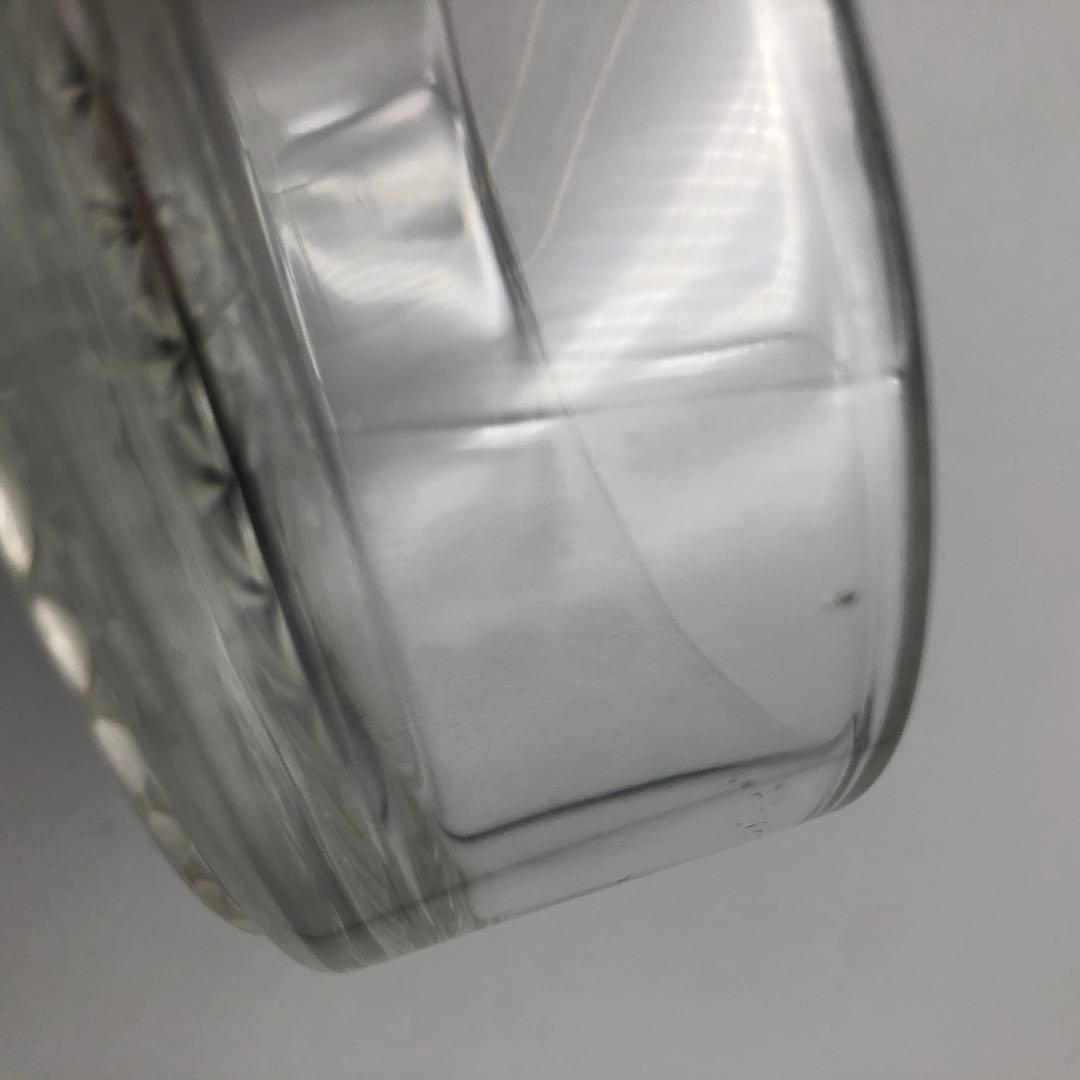 昭和レトロクリスタルカットガラスお皿&HOYA小物入れ&矢来切子グラスセット