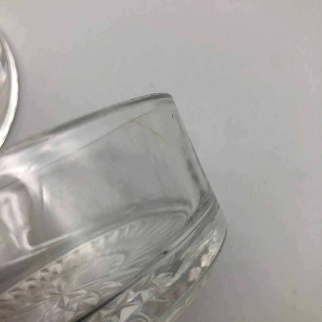 昭和レトロクリスタルカットガラスお皿&HOYA小物入れ&矢来切子グラスセット