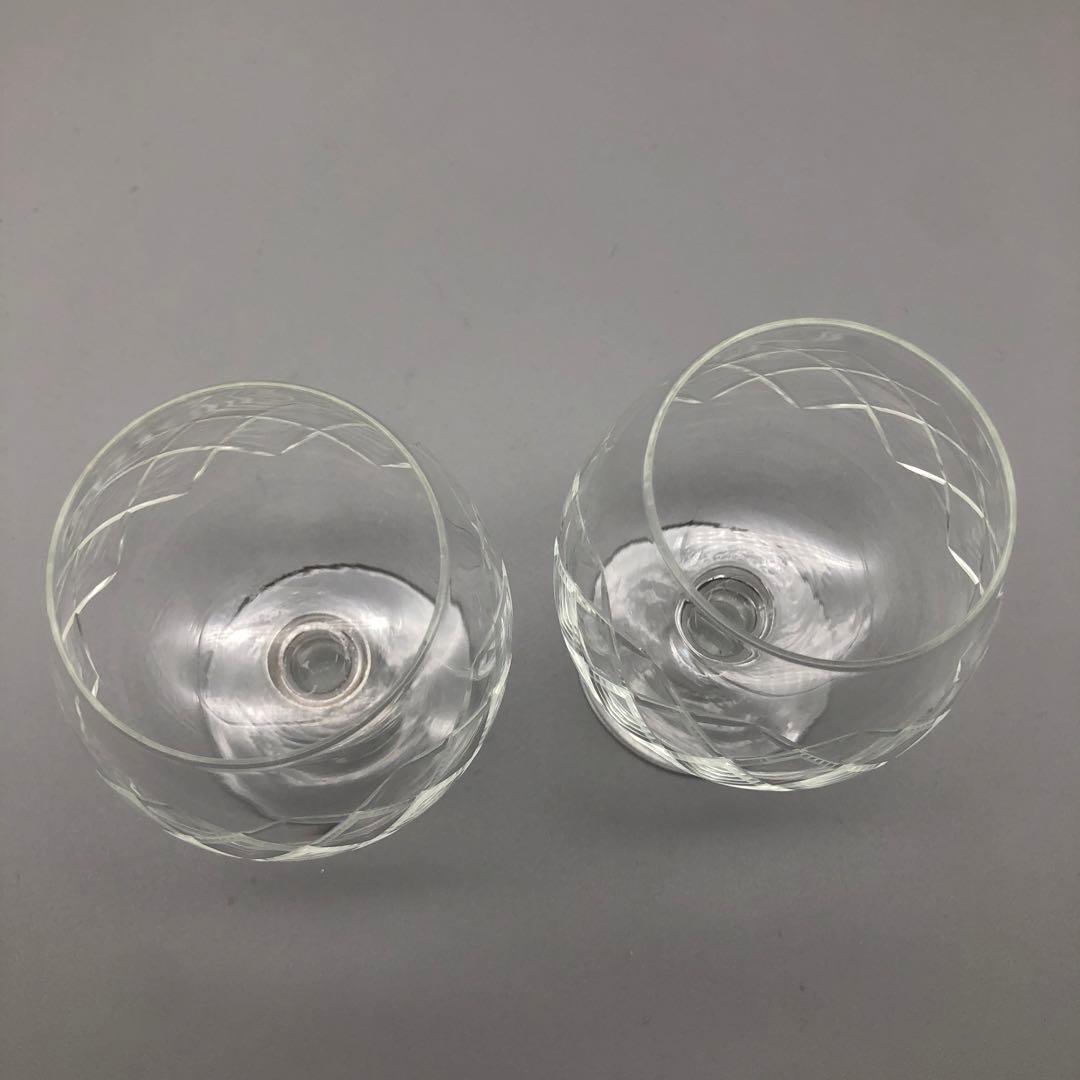 昭和レトロクリスタルカットガラスお皿&HOYA小物入れ&矢来切子グラスセット