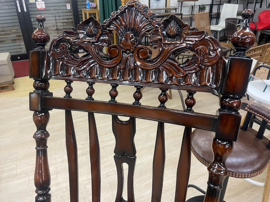 マホガニー　ロッキングチェア　無垢材　天然木　揺れるイス　揺れる椅子　木製