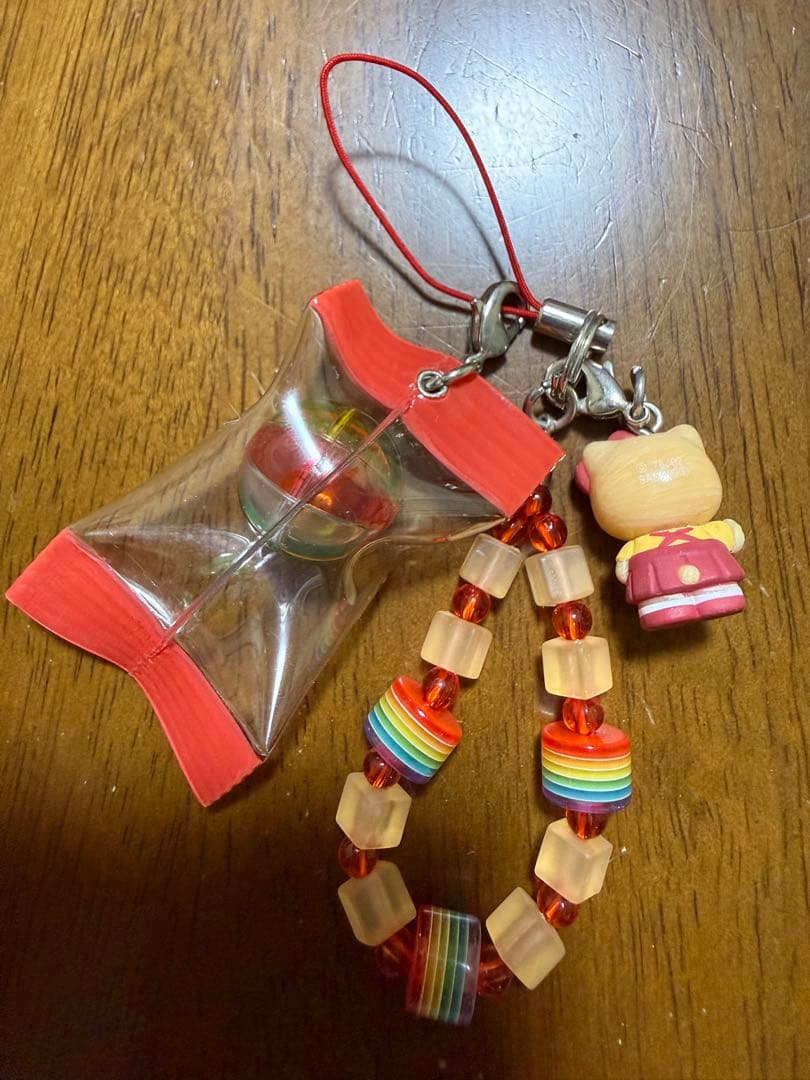 激レア ハローキティ 夕焼けはろうきてぃ カミフウセン ストラップ