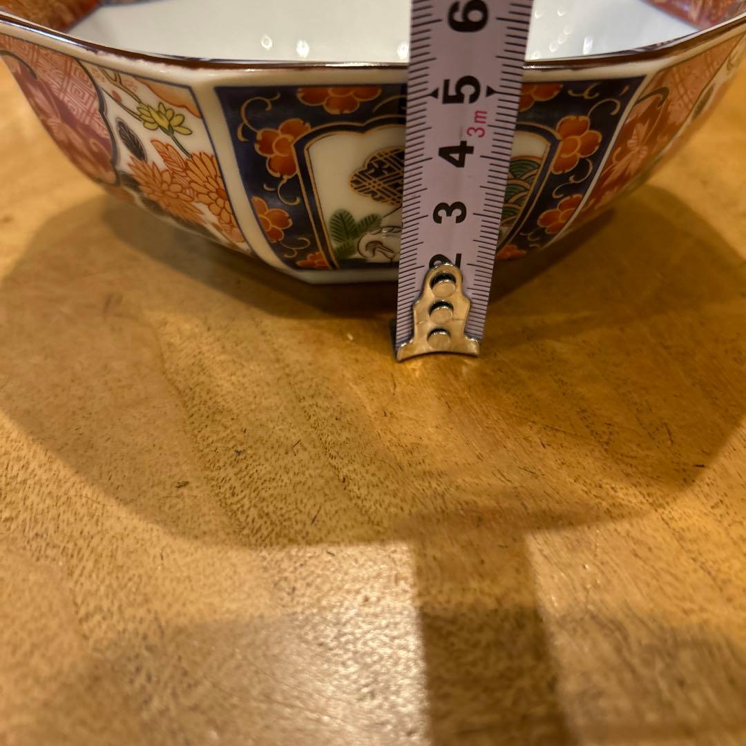 有田焼　林斎窯　古伊万里　金彩錦絵　八角鉢　5枚