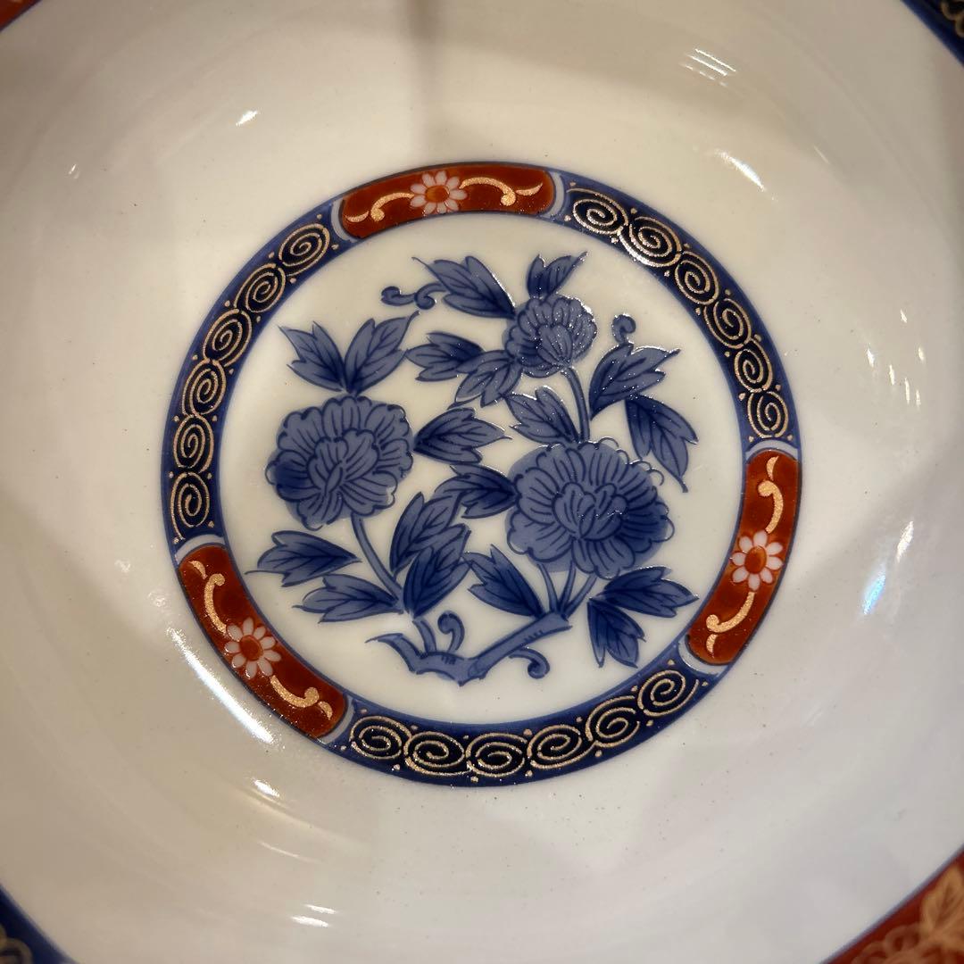 有田焼　林斎窯　古伊万里　金彩錦絵　八角鉢　5枚