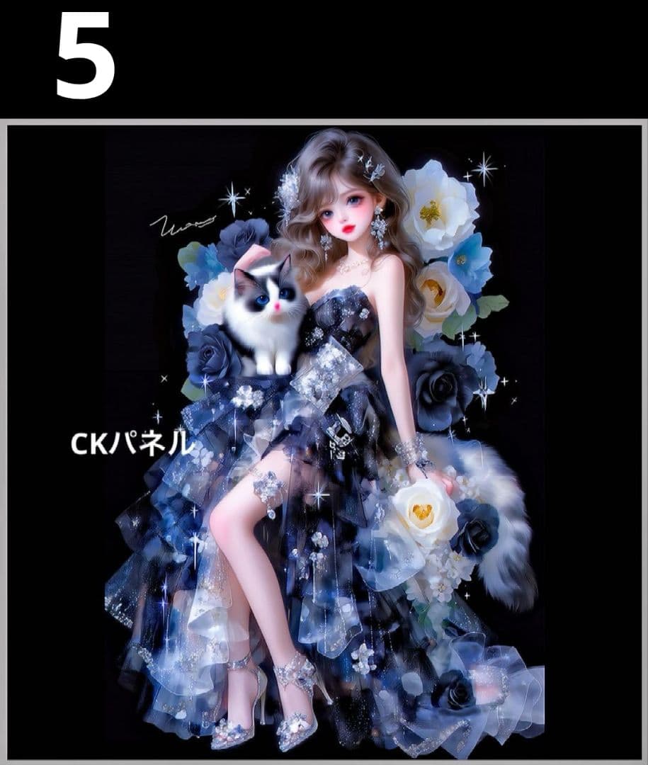 オーダーページ　ハンカチ311 女の子ねこちゃん柄　ハンドメイド2/21