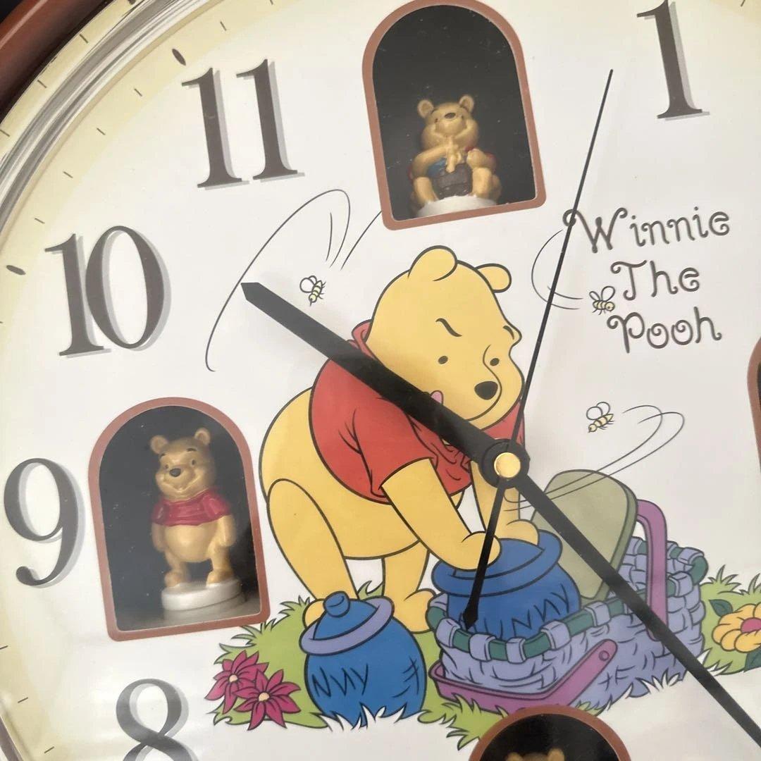 くまのプーさん　winnie the phoo 掛け時計　からくり時計