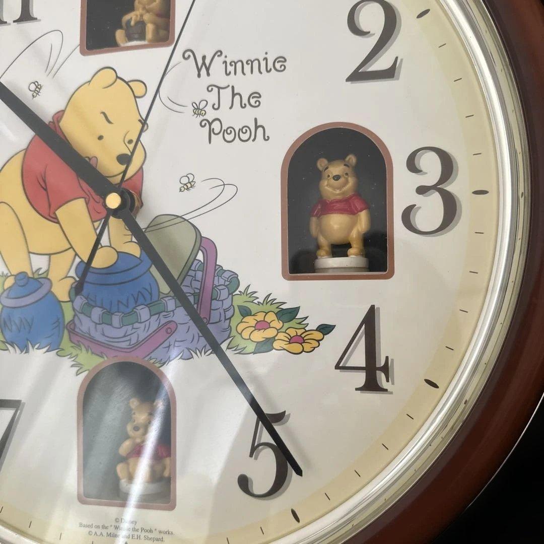 くまのプーさん　winnie the phoo 掛け時計　からくり時計
