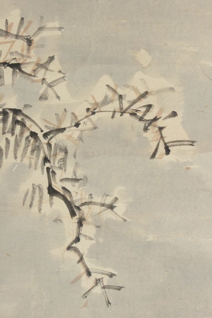 No5770 掛軸　大庭学僊　雪景山水図　紙本　一幅　合箱　古美術　送料無料