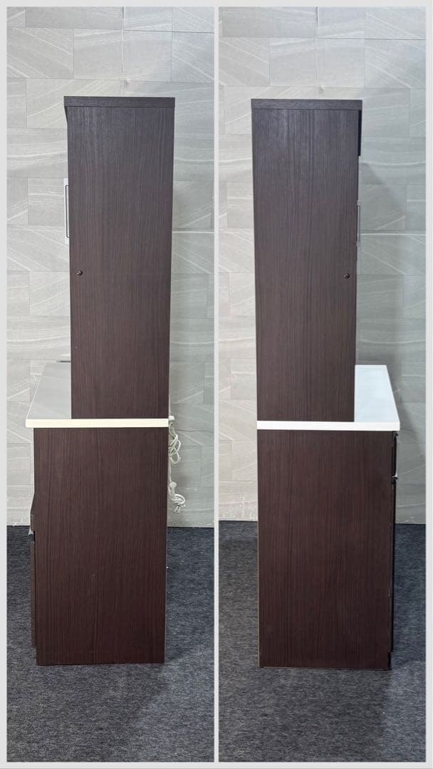 ニトリ 食器棚 クリスナ120cm キッチンボード 家具茶色 d5382