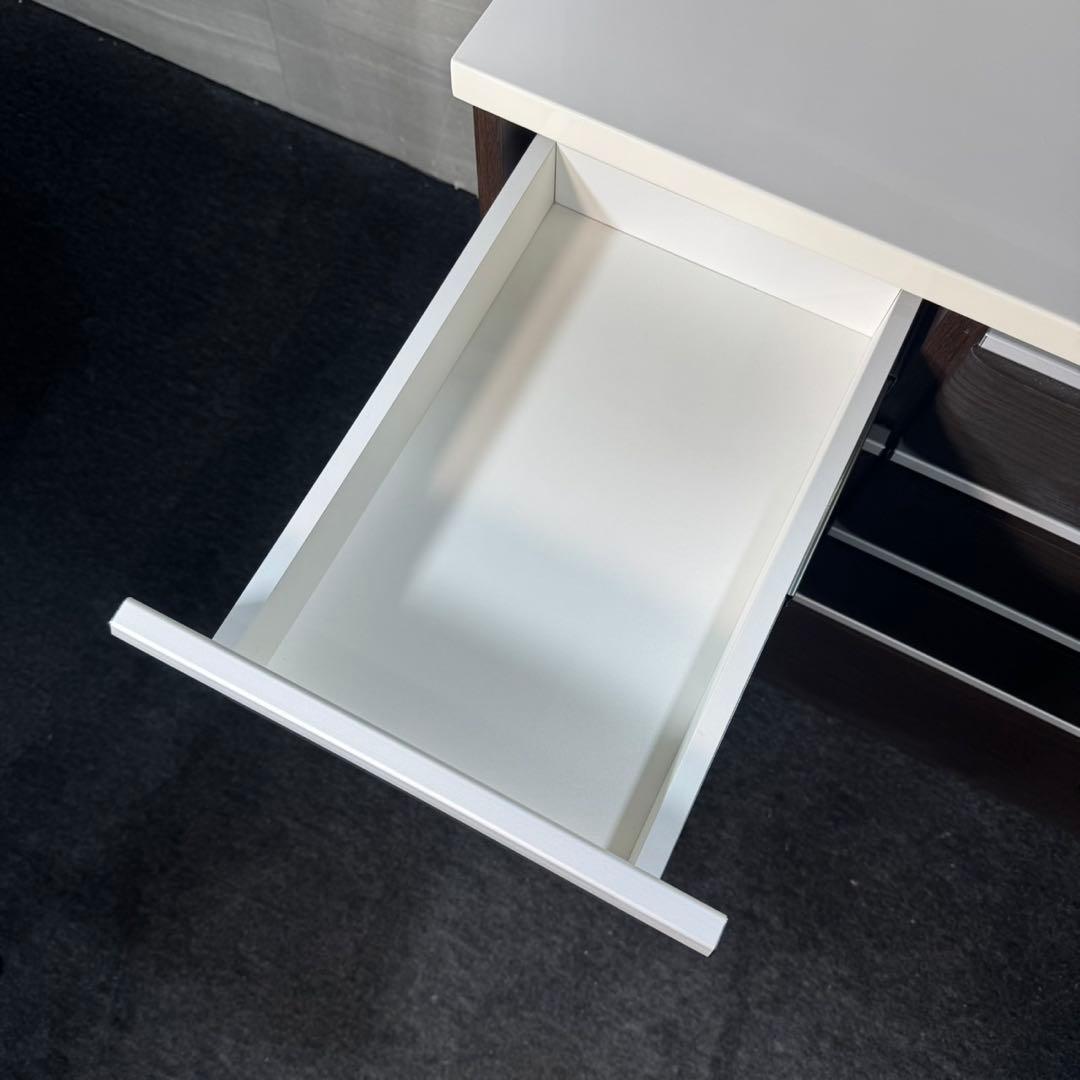 ニトリ 食器棚 クリスナ120cm キッチンボード 家具茶色 d5382